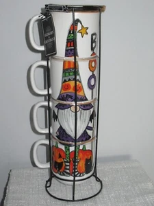 Stacking MUG/CUP Set Pumpkin Gnome "BOO" ~ Halloween Tkmaxx - Picture 1 of 8