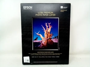 Epson America Ultra Premium Photo Paper 64 Lbs. Luster 8-1/2 X 11 (50 Sheets/ - Picture 1 of 5
