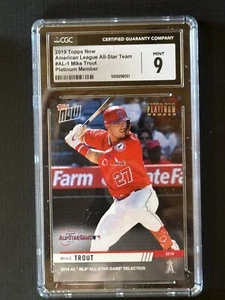 2019 TOPPS NOW PLATINUM All-Star Game #AL-1 MIKE TROUT ANGELS CGC 9 MINT - Picture 1 of 2