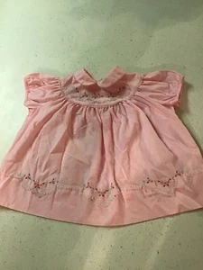Nannette Vintage Baby Dress Pink 18 Month 14 1/2 inches long - Picture 1 of 6