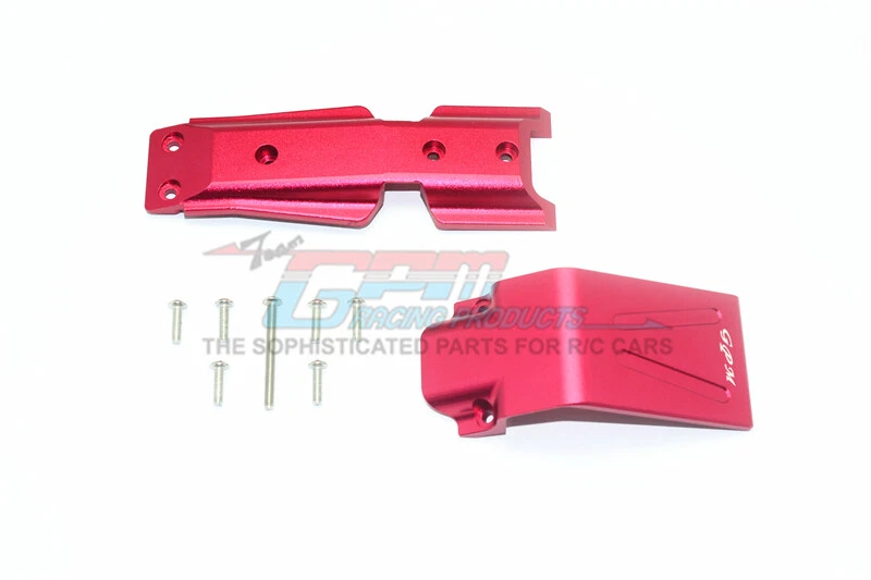 For Traxxas E-Revo 2.0-ALUMINUM FRONT SKID PLATE - 9PC SET - RED - Image 1 of 3