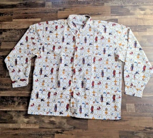 Vibes Knopfleiste Herren 2XL Golf Muster Grampa Core Heritage Langarm Kragen - Bild 1 von 11