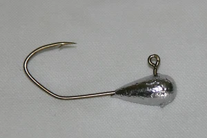 Paquete de 50 ganchos de hoz de bronce para pesca de lubina Walleye de 3/8 oz - Imagen 1 de 1