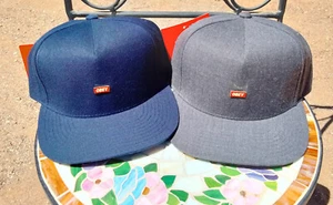 OBEY Cap Hat Standard Strapback Sample Metal Logo Navy Heather Charcoal per each - Picture 1 of 13
