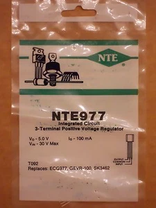 NTE977 ECG977 SK3462 LM78L05 +5V 100mA 3-Terminal Positive Voltage Regulator NEW - Picture 1 of 4
