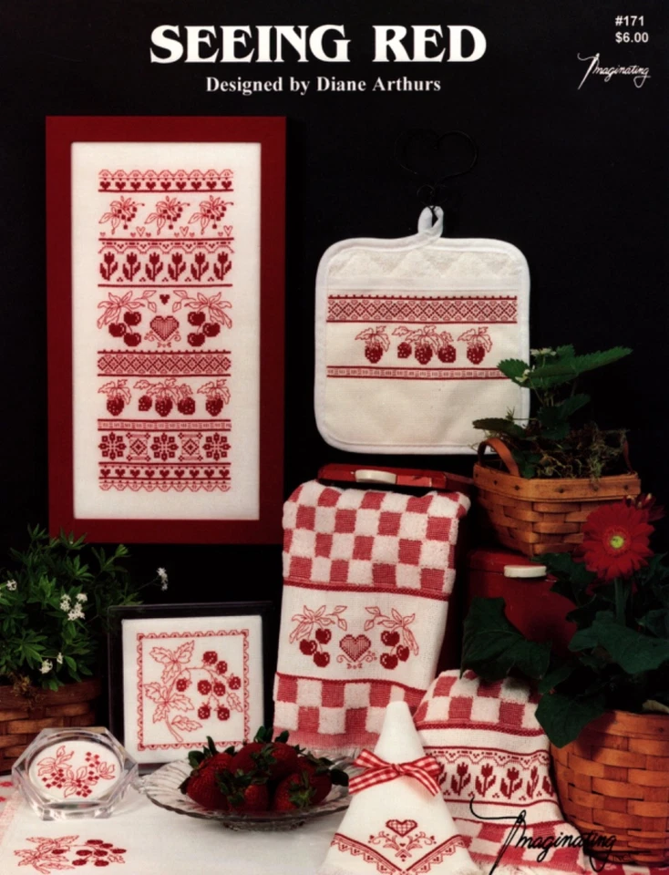 Seeing Red Cross Stitch Leaflet by Diane Arthurs, Imaginating 171, Kitchen - Image 1 of 1