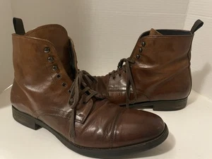 To Boot New York Adam Derrick Herren Braun Leder Haken Ösen Stiefelette Größe 11 - Bild 1 von 17