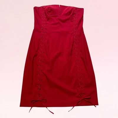 Vestido corsé vintage y2k 13/14 con cordones sin tirantes vampiro punk fiesta cibernética vacaciones Foto 1 de 4