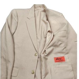 Brioni @ Bangkok Herren Gr. 44 Beige Hellbraun Zwei Knopf Blazer Jacke Sport Mantel - Bild 1 von 8