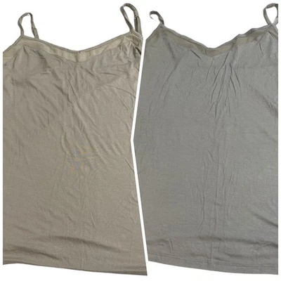 Lote de 2 camisetas sin mangas Lane Bryant para mujer con correa de espagueti gris cami, talla 22/24 desnuda Foto 1 de 4