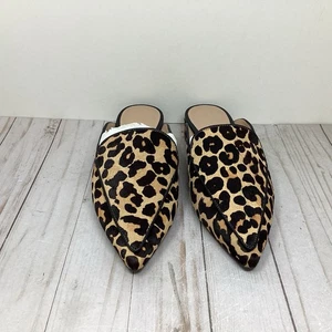 Cole Haan Piper Leopard Print Calf Hair Mules Size 9 B Slip On Dress Shoes - Picture 1 of 6
