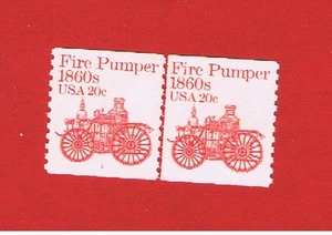 #1906 MNH OG Fire Pumper Pair w/PL1 Free S/H - Picture 1 of 1