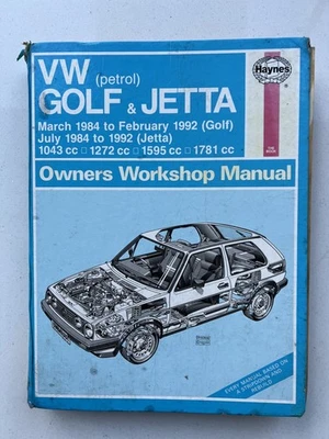 Haynes VW (Petrol) GOLF & JETTA - Service/Repair Manual - 1984 to Feb 1992 - Image 1 of 4