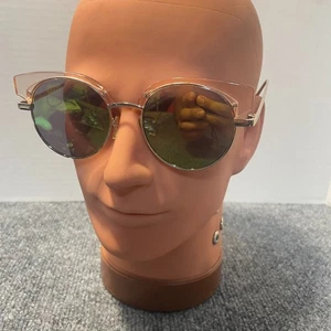 Ducktail Cat Eye polarisierte Sonnenbrille gold holografisches Kristall - Bild 1 von 10