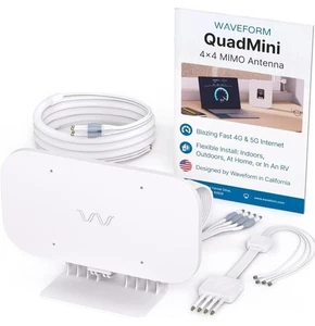 Waveform QuadMini 4x4 MIMO niskoprofilowy zestaw anten zewnętrznych do routerów 4G / 5G - Zdjęcie 1 z 9