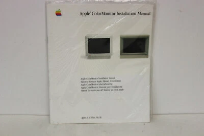 APPLE COLOR MONITOR INSTALLATION MANUAL APPLE II II PLUS IIE IIC NEW 030-1244-A - Image 1 of 3