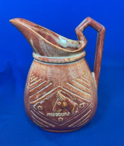 Vintage Niloak Keramik Castware Krug Missouri Mule USA Adler orange selten - Bild 1 von 15
