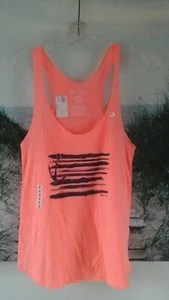 NEW MV Sport Girls M Neon Orange Anchor Jersey Tank-Top Provincetown - Picture 1 of 3