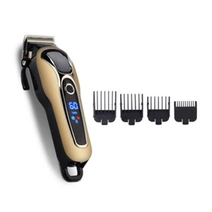 Cortadora de pelo inalámbrica corte hoja en T kit de peluquería profesional pantalla LED - Imagen 1 de 9