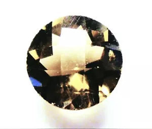 VERY NICE 8 mm ROUND CHECKERBOARD CUT FACETED SMOKEY QUARTZ BRAZIL B - C GRADE - Picture 1 of 2