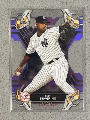 2019 Topps High Tek - Luis Severino #44 Purple - #44/99 NY Yankees - Image 1 of 2