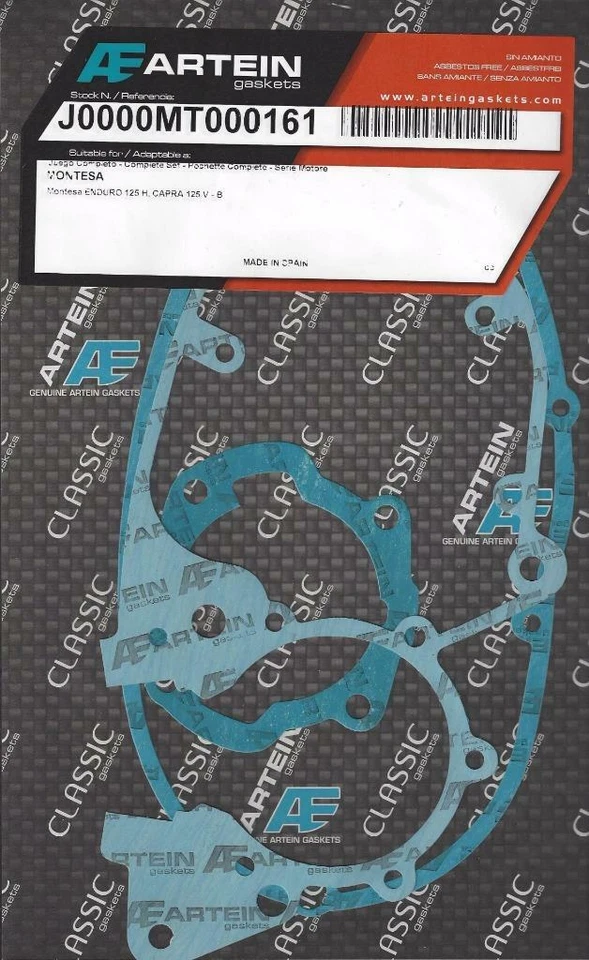 Montesa Capra 125 VB 1976-1977, 125cc Enduro, Juego de juntas, Hecho en España MT000161 Foto 1 de 1