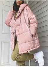 zara shiny puffer coat