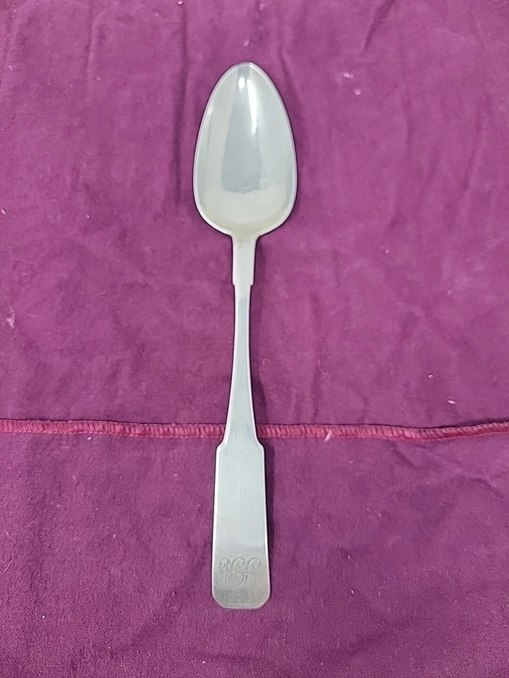 Moneda plata 8 1/2" cuchara para servir William Holmes Philadelphia PA 1739-1825 Foto 1 de 4