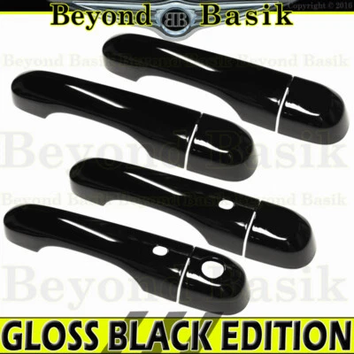 Cubiertas de manija de puerta negras brillantes con 2 cerraduras inteligentes para Jeep Renegade 2015-2023 Foto 1 de 2