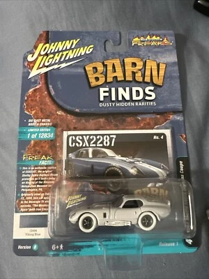 Johnny Lightning Barn Finds 1964 Shelby Cobra White Tires CHASE WHITE LIGHTNING - Image 1 of 4