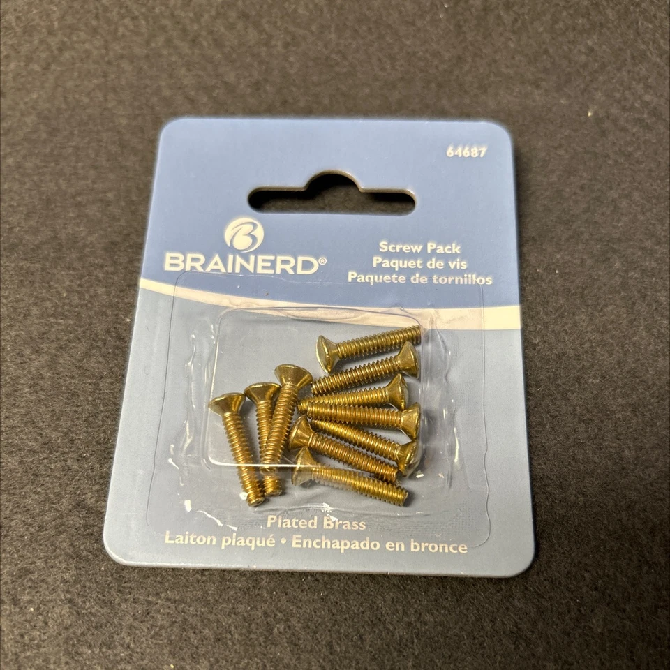 Wall Plate Screw Pack Plated Brass - Image 1 of 1