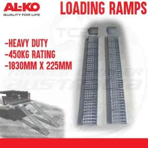 ALKO Heavy Duty 450kg Steel Loading Ramps 1830mm x 225mm Pair - Picture 1 of 5