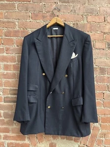 Brioni Prato Sport Coat Blazer, Sz 44 L, Navy Blue 100% Cashmere Twill, Grandeur - Picture 1 of 16