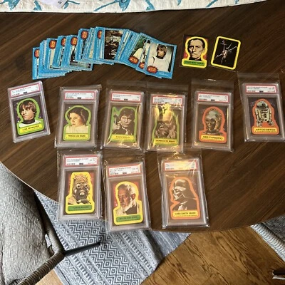 STAR WARS Series 1 1977 Topps Complete Card Set 1-11 9 Graded Read - Image 1 of 4