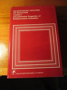 Discriminative Properties of Reinforcement Schedules Vol I Quantitative Analyses - Bild 1 von 1