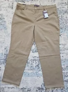 Gloria Vanderbilt Amanda Designer Jeans hellbraun spitz zulaufend klassischer Bund Gr. 22 W durchschnittlich - Bild 1 von 8