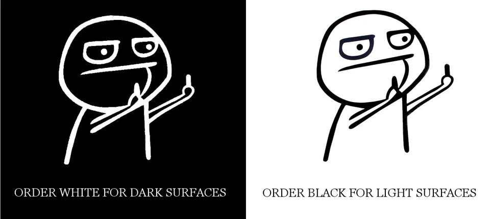 Cartoon Rude Large Graffiti Auto Sticker Decal White or Black - FAST US SHIPPER - Image 1 of 1