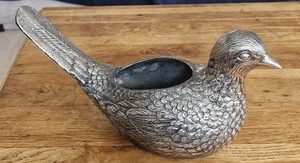 Silver Plated Mid Century Bird Planter? Possibly French 12" Long 6" High 5" Wide - Picture 1 of 11