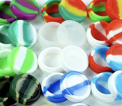 Pack Of (10) 11 Ml Silicone Wax Containers, Non-stick Oil Jars, Stash Jar - Image 1 of 3