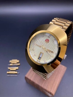 [N MINT] Rado Diastar 648.0413.3 Mens Watch Gold Diamond Hand Winding Japan - Image 1 of 4