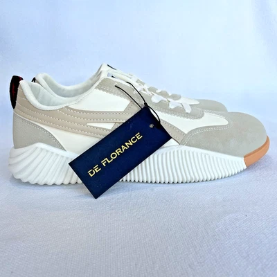 Zapatillas De Florence DF Cloudea Para Mujer Talla 10.5 Ligeras Beige Zapatos Blancos Foto 1 de 4