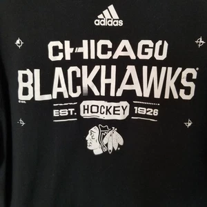 ADIDAS Amplifier Tee CHICAGO BLACK HAWKS NHL T-shirt manica lunga nera taglia XL - Foto 1 di 6