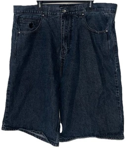 Vintage Rocawear Shorts Mens Size 44 Dark Blue Denim Hip Hop Baggy Y2K Rap Jay Z - Picture 1 of 3