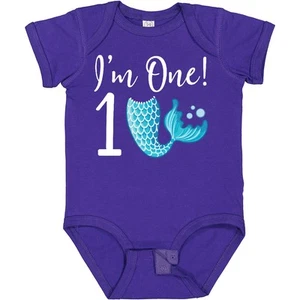 Inktastic 1st Birthday Mermaid Party Baby Bodysuit 1 Year Old Im Tail Cute Photo - Picture 1 of 10