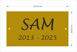 CUSTOM LISTING FOR raeltham GOLD STAINLESS STEEL MEMORIAL FUNERAL PLAQUE - Bild 1 von 1