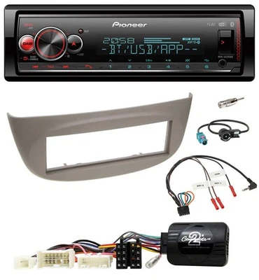 Pioneer Bluetooth USB Lenkrad DAB Autoradio für Renault Wind N 2010-2013 grau - Bild 1 von 4