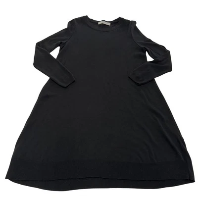 ASOS Womens Dress Size US 6 Black Split Open Sleeve Crew Neck Sweater Knit Mini - Image 1 of 4