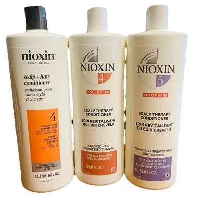 Nioxin Conditioner Lot – System 4 & 5 – 3x 33.8oz Bottles – Thinning Hair - Image 1 of 2