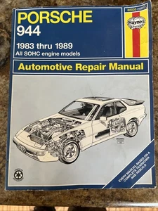 HAYNES PORSCHE 944 1983 THRU 1986 AUTOMOTIVE REPAIR MANUAL  Inc Turbo - Picture 1 of 2