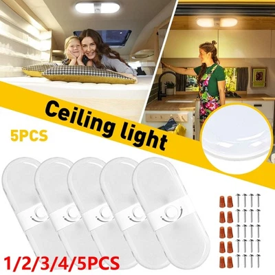 3 cores campista regulável 12-24V teto cúpula dupla luz trailer barco - Imagem 1 de 4